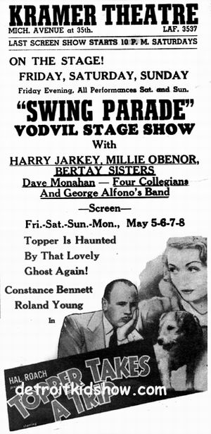 Kramer Theatre - Old Ad Courtesy Of Ed Golick